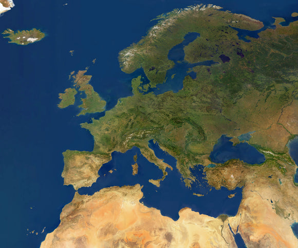 High res satellite imagery of Europe at 250 meters resolution