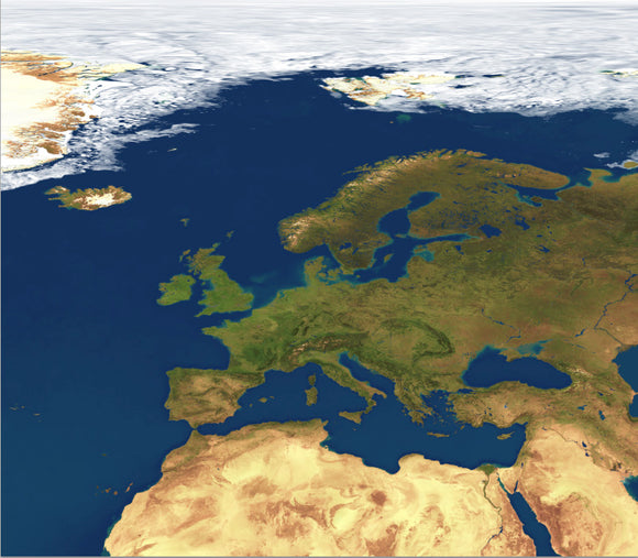High res satellite imagery of Europe at 1km resolution