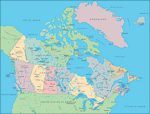 Illustrator EPS map of Canada