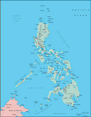 Illustrator EPS map of Philippines
