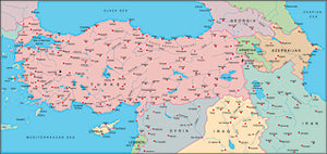 Illustrator EPS map of Turkey