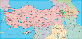 Illustrator EPS map of Turkey