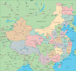 Illustrator EPS map of China 