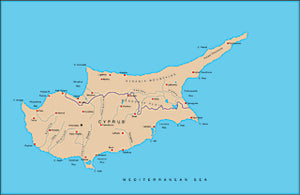 Illustrator EPS map of Cyprus
