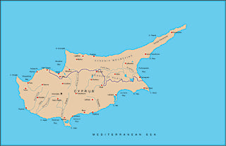 Illustrator EPS map of Cyprus