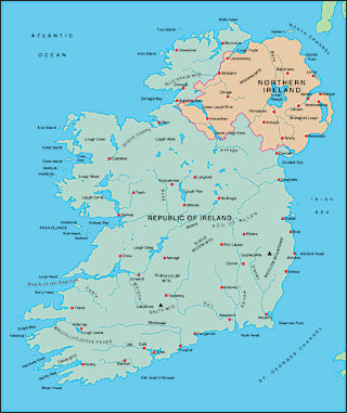 Illustrator EPS map of Ireland