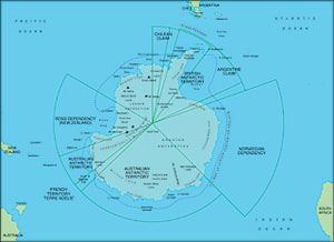 Illustrator EPS map of Antarctica centered on 90 West