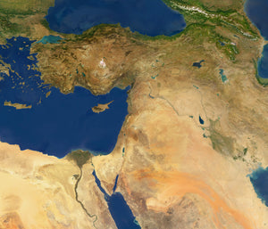 High res satellite imagery of Middle East at 250 meters resolution