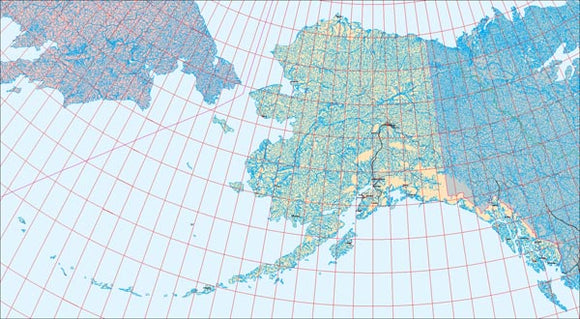 USA State EPS Map of Alaska