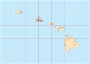 USA State EPS Map of Hawaii
