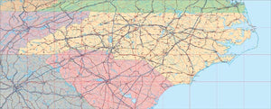USA State EPS Map of North Carolina