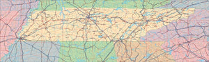 USA State EPS Map of Tennessee