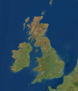 High res satellite imagery of British Isles at 250 meters resolution