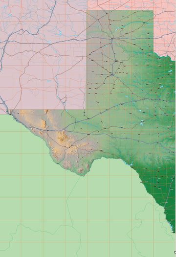 Photoshop JPEG And Illustrator EPS USA State Relief And Vector Map ...