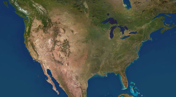 High res satellite imagery of USA at 250 meters resolution
